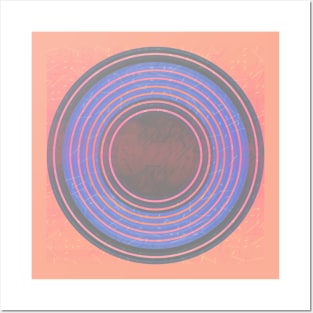 Circles retro pastel Posters and Art